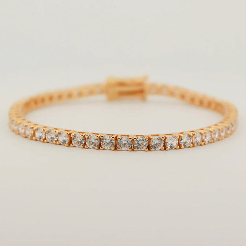 Pulsera Riviera Circonitas en baño de oro 18k
