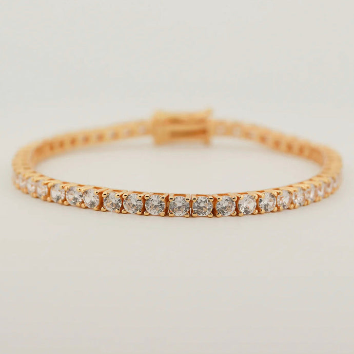 Pulsera Riviera Circonitas en baño de oro 18k