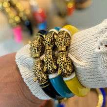 Cargar imagen en el visor de la galería, tigre leopardo esmaltado con dorado amarillo negro azul
