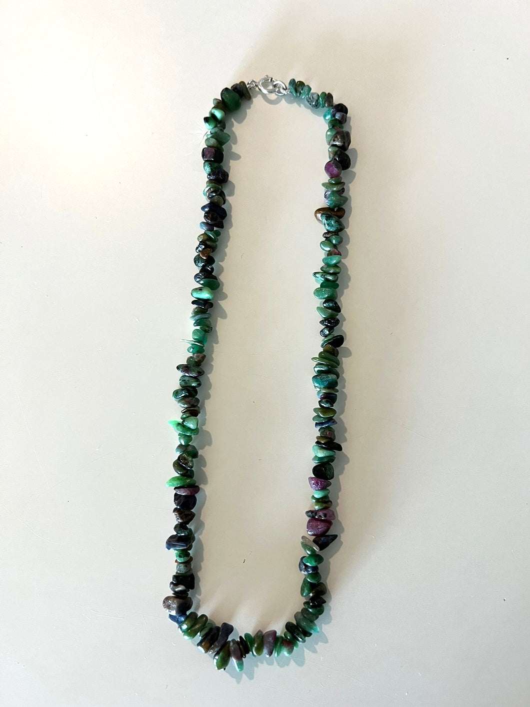 Collares en resina Azul, Verde con cierre en plata 925. 40cm.